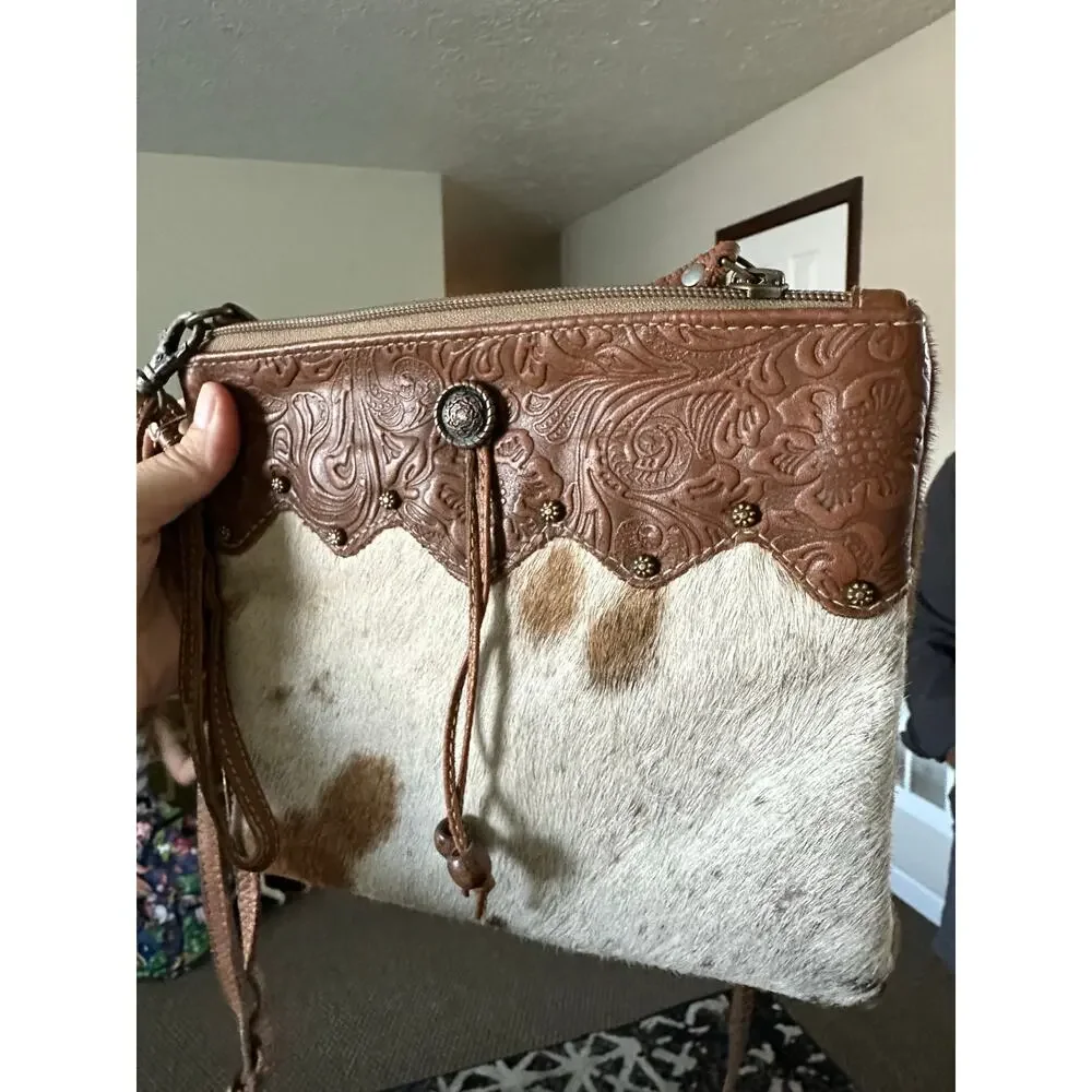 Myra bag Western horse hair purse crossbody handbag rustic Yellowstone women bag
